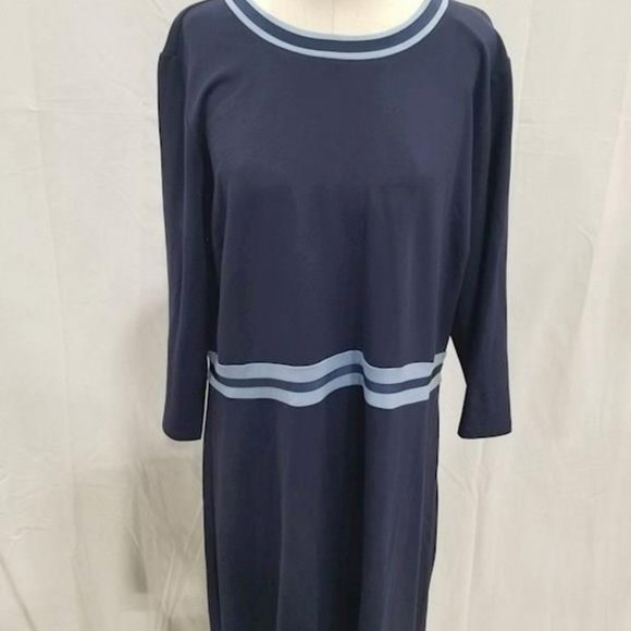 Nassau Navy Persley Ponte Knit Dress - Picture 3 of 10